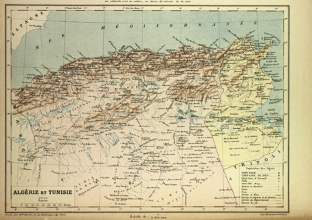 MAP OF ALGERIA AND TUNISIA