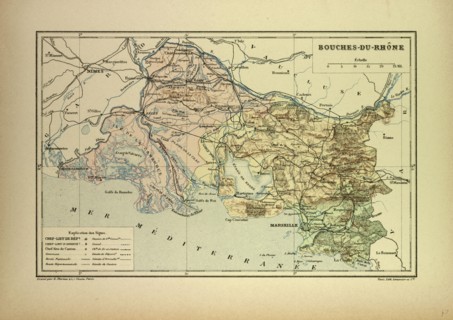 MAP OF BOUCHES-DU-RHÃîNE, FRANCE