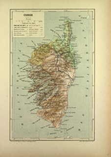 MAP OF CORSE, FRANCE