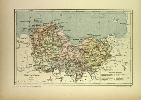 MAP OF CÃîTES-DU-NORD, FRANCE