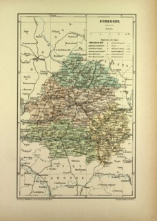 MAP OF DORDOGNE, FRANCE