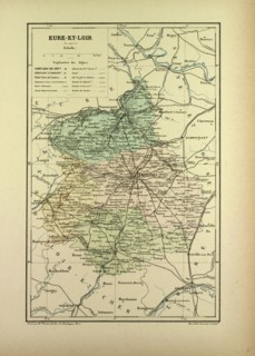 MAP OF EURE-ET-LOIRE, FRANCE