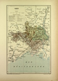 MAP OF GARD, FRANCE