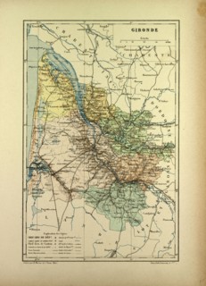 MAP OF GIRONDE, FRANCE