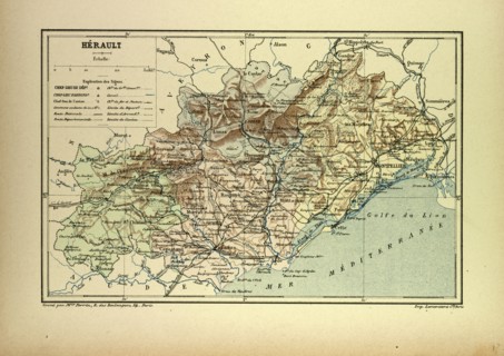 MAP OF HÃâRAULT, FRANCE