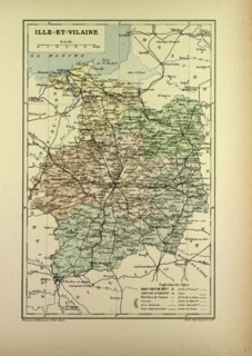 MAP OF ILLE-ET-VILAINE, FRANCE