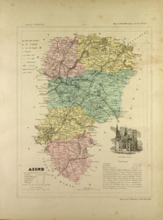 MAP OF AISNE, FRANCE