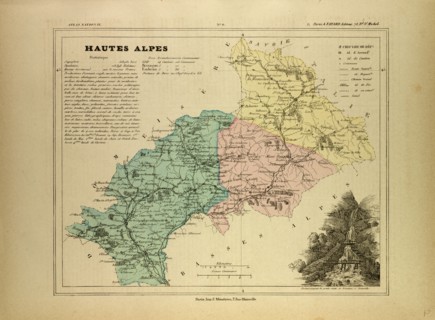 MAP OF HAUTES ALPES, FRANCE