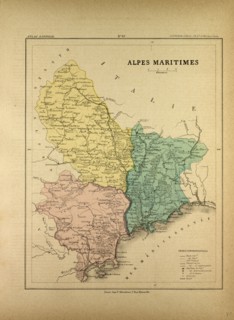MAP OF ALPES MARITIMES, FRANCE