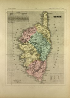 MAP OF CORSE, FRANCE