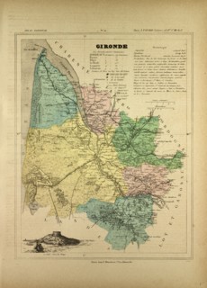 MAP OF GIRONDE, FRANCE