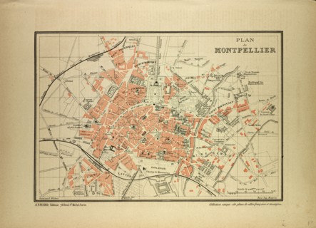MAP OF MONTPELLIER, FRANCE