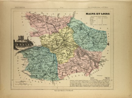 MAP OF MAINE ET LOIRE, FRANCE