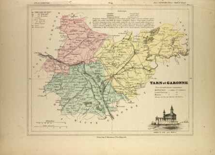 MAP OF TARN ET GARONNE, FRANCE