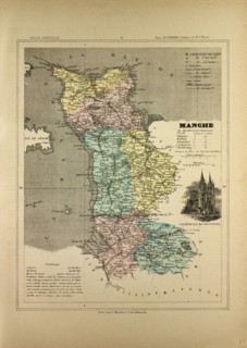 MAP OF MANCHE, FRANCE