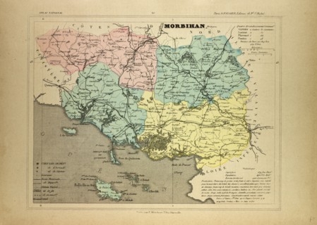 MAP OF MORBIHAN, FRANCE
