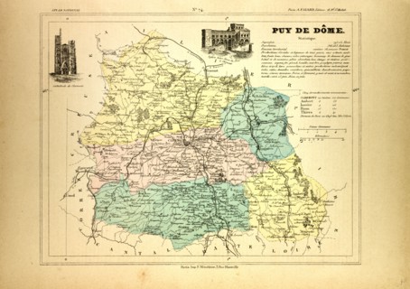 MAP OF PUY DE DÃîME, FRANCE