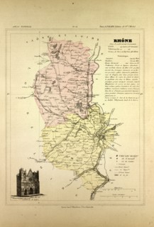 MAP OF RHÃîNE, FRANCE