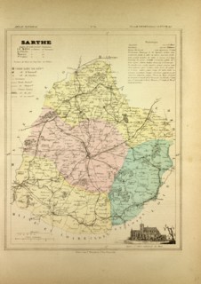 MAP OF SARTHE, FRANCE