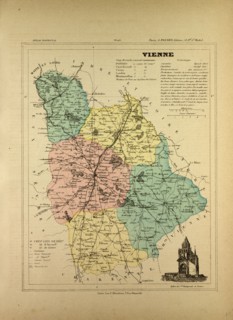 MAP OF VIENNE, FRANCE