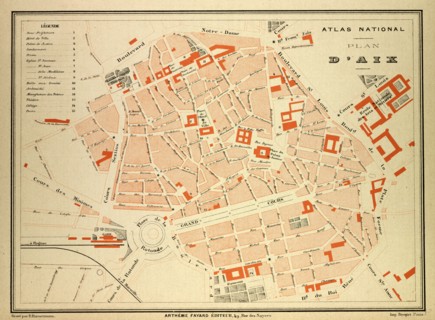 MAP OF AIX, FRANCE