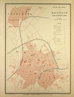 MAP OF ROUBAIX AND TOURCOING