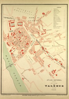 MAP OF VALENCE, FRANCE