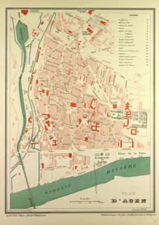 MAP OF AGEN, FRANCE