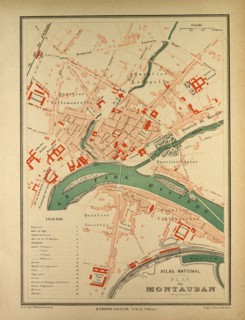 MAP OF MONTAUBAN, FRANCE