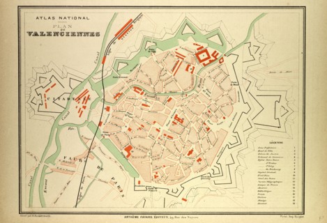 MAP OF VALENCIENNES, FRANCE