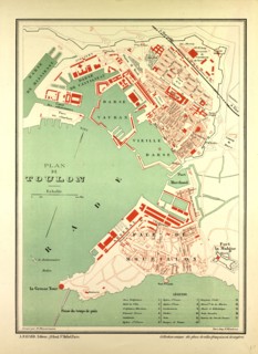 MAP OF TOULON, FRANCE