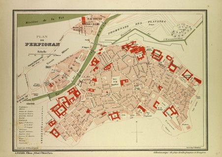 MAP OF PERPIGNAN, FRANCE