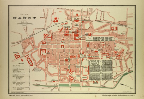 MAP OF NANCY, FRANCE