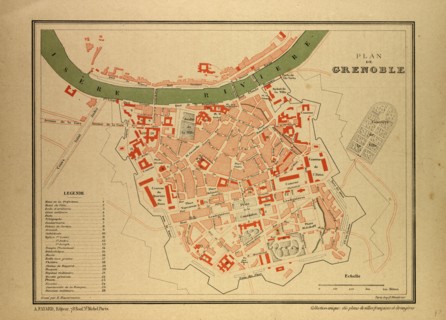 MAP OF GRENOBLE, FRANCE