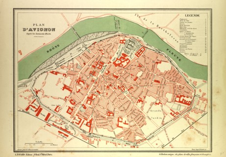 MAP OF AVIGNON, FRANCE