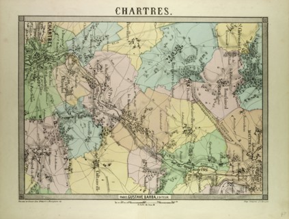 MAP OF CHARTRES, FRANCE
