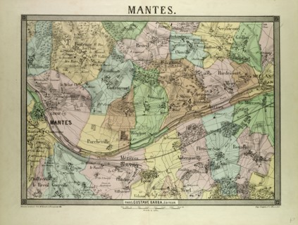 MAP OF MANTES, FRANCE