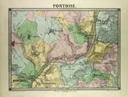 MAP OF PONTOISE, FRANCE
