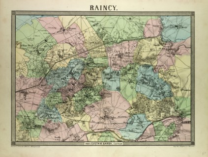 MAP OF RAINCY, FRANCE