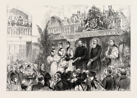 THE PRINCE AND PRINCESS OF WALES OPENING THE CENTENARY HALL OF THE ROYAL MASONIC INSTITUTION FOR