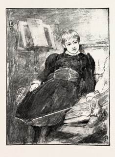 SKETCHES OF PICTURES IN THE EXHIBITION OF THE ROYAL INSTITUTE OF PAINTERS IN WATER COLOURS: MISS