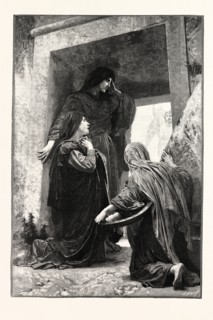 THE WOMEN AT THE SPEULCHRE OF CHRIST PAINTED BY BOUGUEREAU, IN THE PARIS SALON 1890