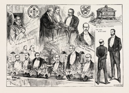 BANQUET AT THE TOWNHALL, GRIMSBY, ON THE TOWN BECOMING A COUNTY BOROUGH.