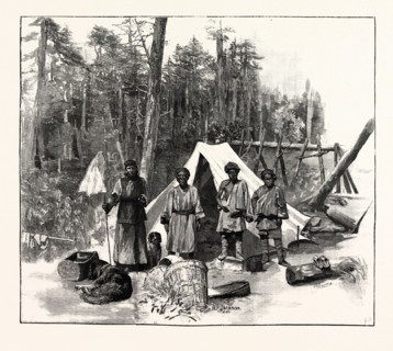 MR. A.OE. PRATT'S TRAVELS IN WESTERN CHINA AND TIBET: COLLECTORS AND TENT ON THE MOUNTAINS,