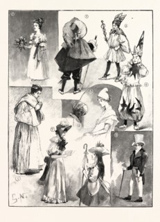 SKETCHES AT THE LADY MAYORESS'S CHILDREN'S BALL, MANSION HOUSE, LONDON: 1. Miss Majolier. 2. Master