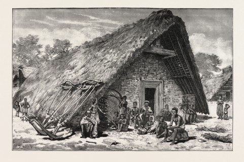 A NAGA HOUSE IN MANIPUR.