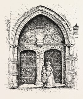 WEST DOORWAY OF THE CHURCH .