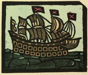 illustration of English tales, folk tales, and ballads. A ship