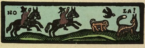 illustration of English tales, folk tales, and ballads. Two horsemen