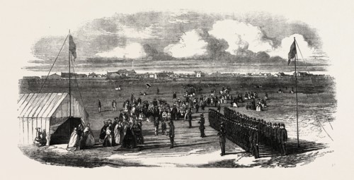 PRESENTATION OF A SILVER BUGLE BY THE LADIES OF BELFAST IN THE COLONY OF VICTORIA, TO THE VOLUNTEER